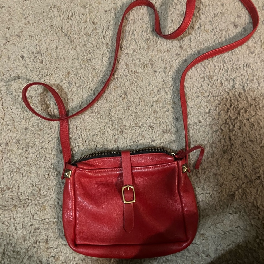 Clare Vivier Red Leather Mini Bag